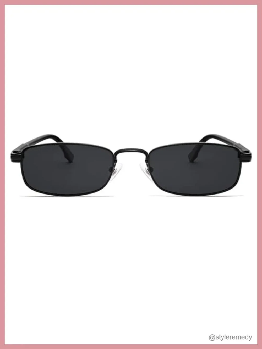 Sleek Minimalist Rectangular Polarized Sunglasses for Women Men 90s Y2k Thin